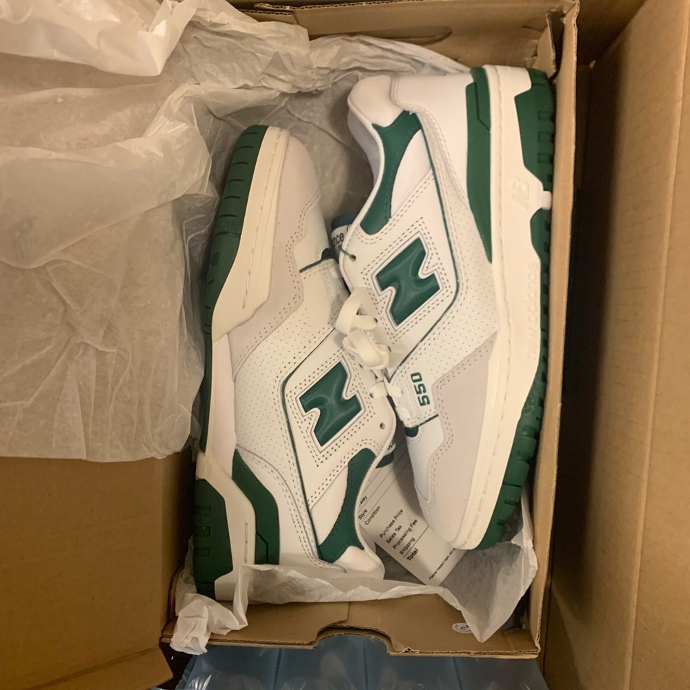 New Balance 550 white green NWT